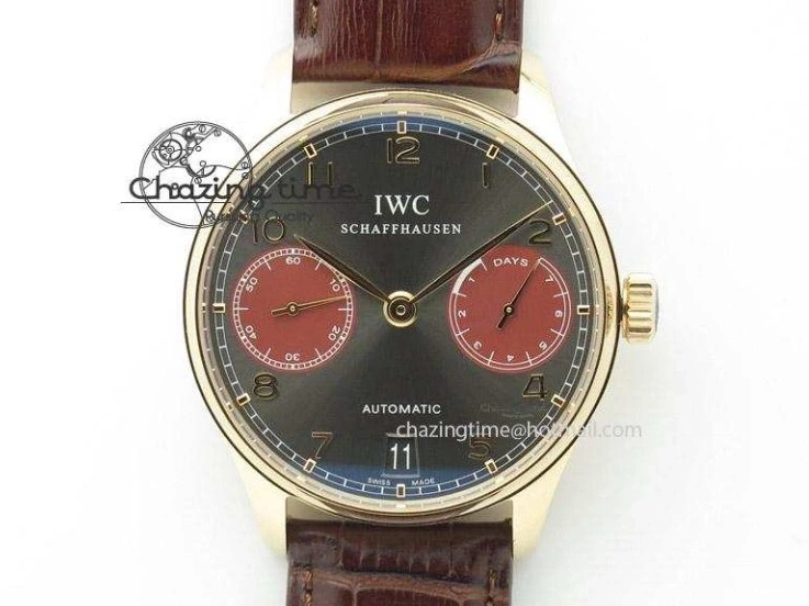 MIROTIME 0112 TimelessDesign Portuguese IW358304 ZF 1:1 Best Edition SS Blue Dial on Leather Strap A 7078